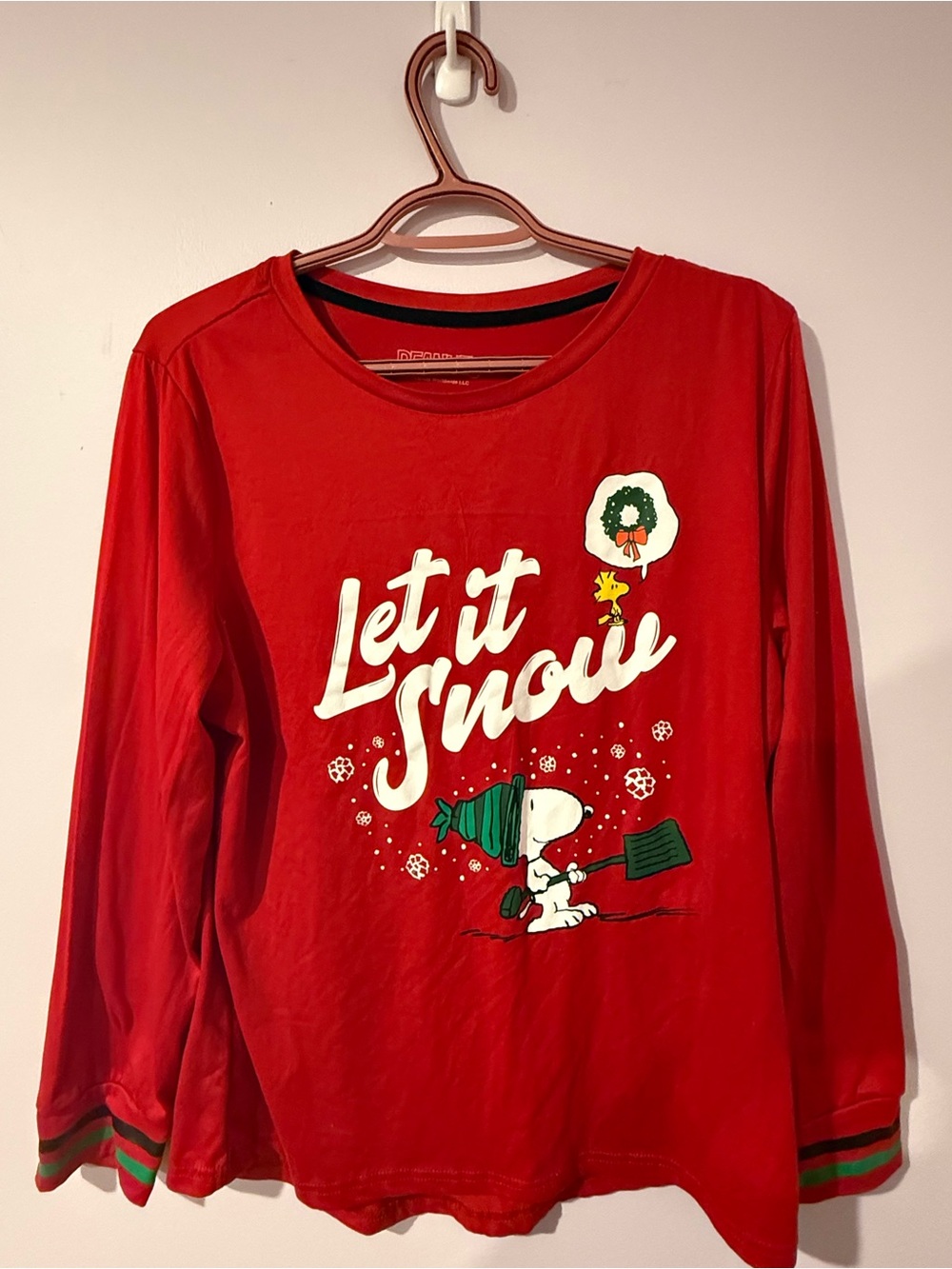 Winter Snoopy Long Sleeve PJ Top